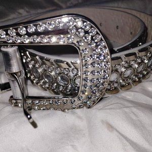 Beautiful Rhinestone Belt (Silver)